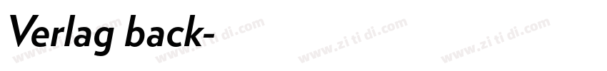 Verlag back字体转换